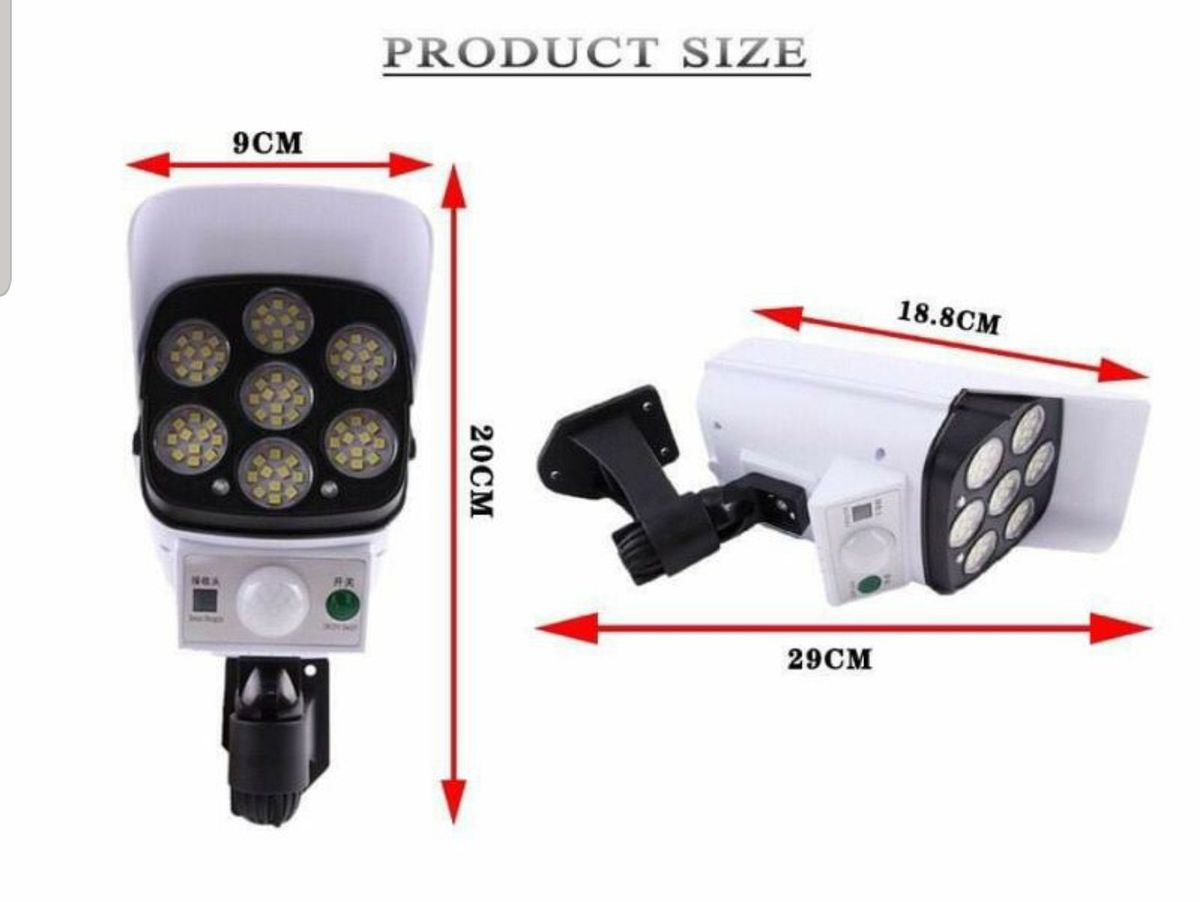Solar Sensor Security Light & Dummy Camera with Remote_1