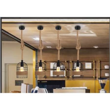 Birdcage Rope Style Single Pendant Light_2