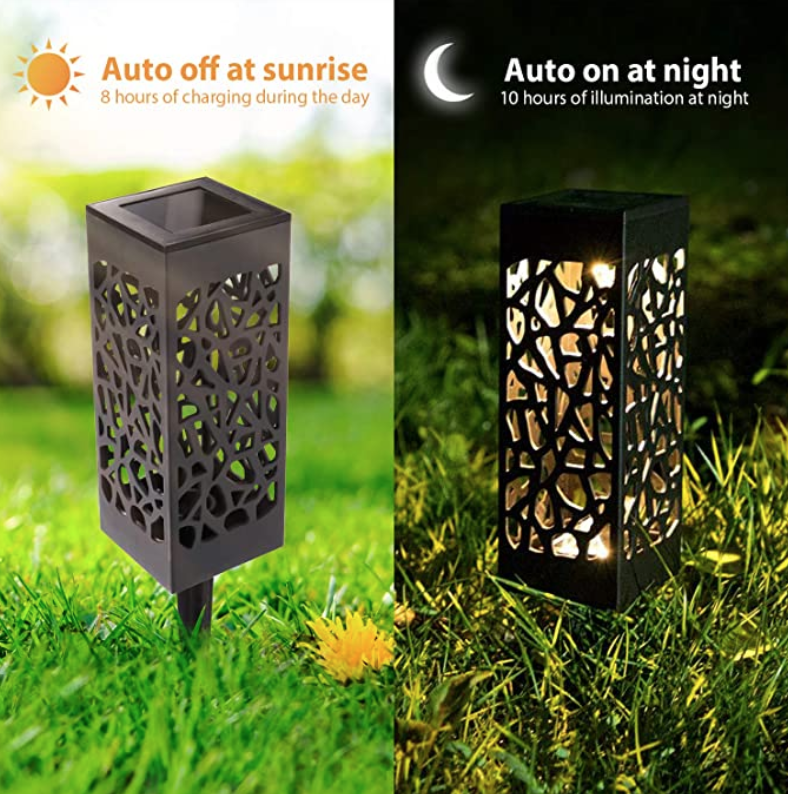 2 Pack - Solar Outdoor Garden Cube Light_3