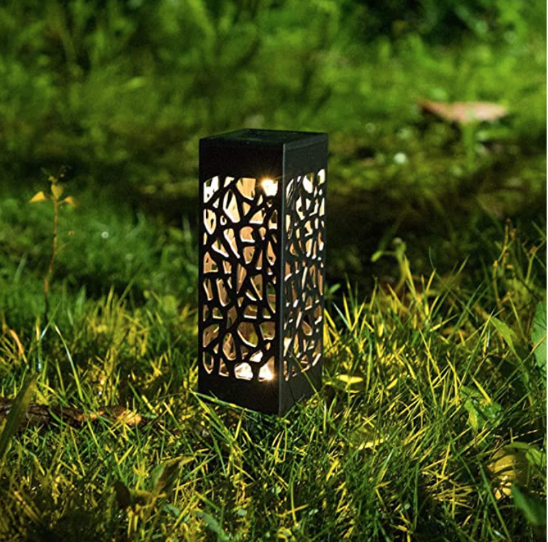 2 Pack - Solar Outdoor Garden Cube Light_2