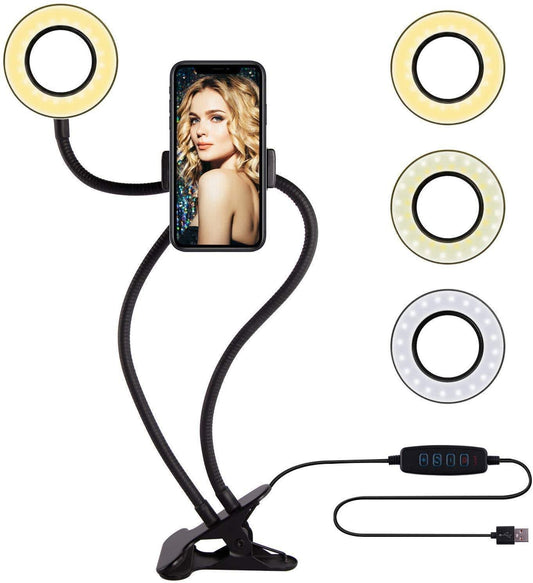 Professional Live Stream Selfie Ring Light and Cellphone stand_0
