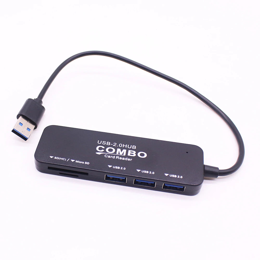 2 in 1 USB 2.0 HUB Combo Card Reader_0