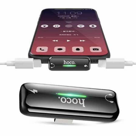 2 in 1 Headphone Jack Splitter Portable Audio Converter - Black_0