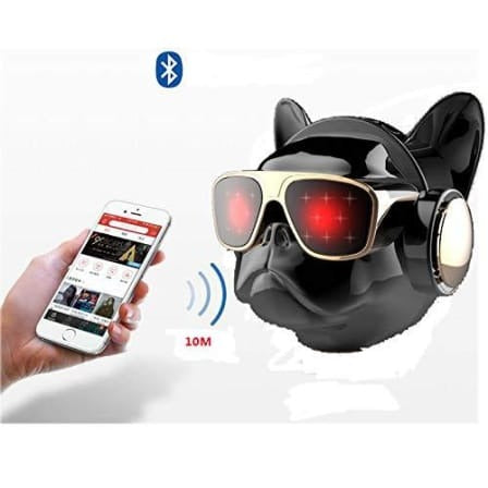 Wireless Bulldog shaped Bluetooth Speaker - Black_0